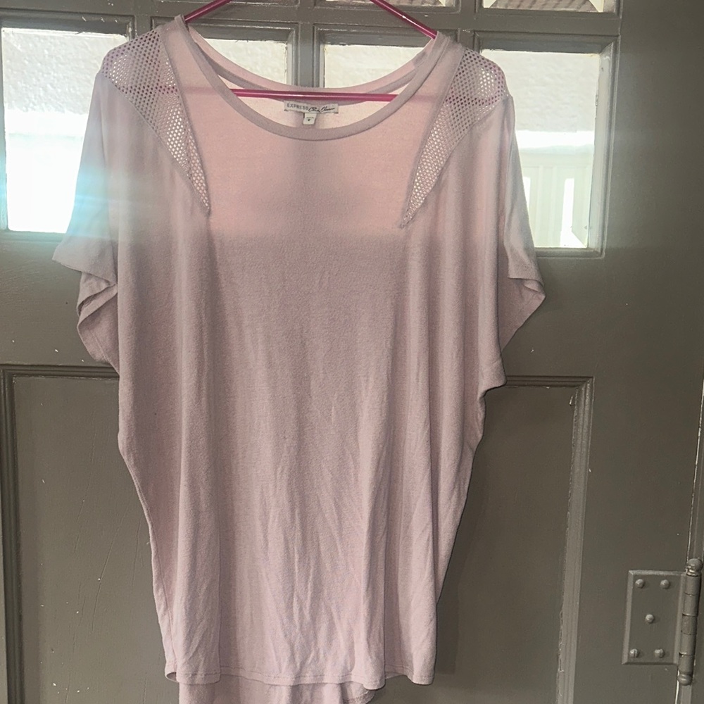 Express Short Sleeve Mesh Shoulder Tee